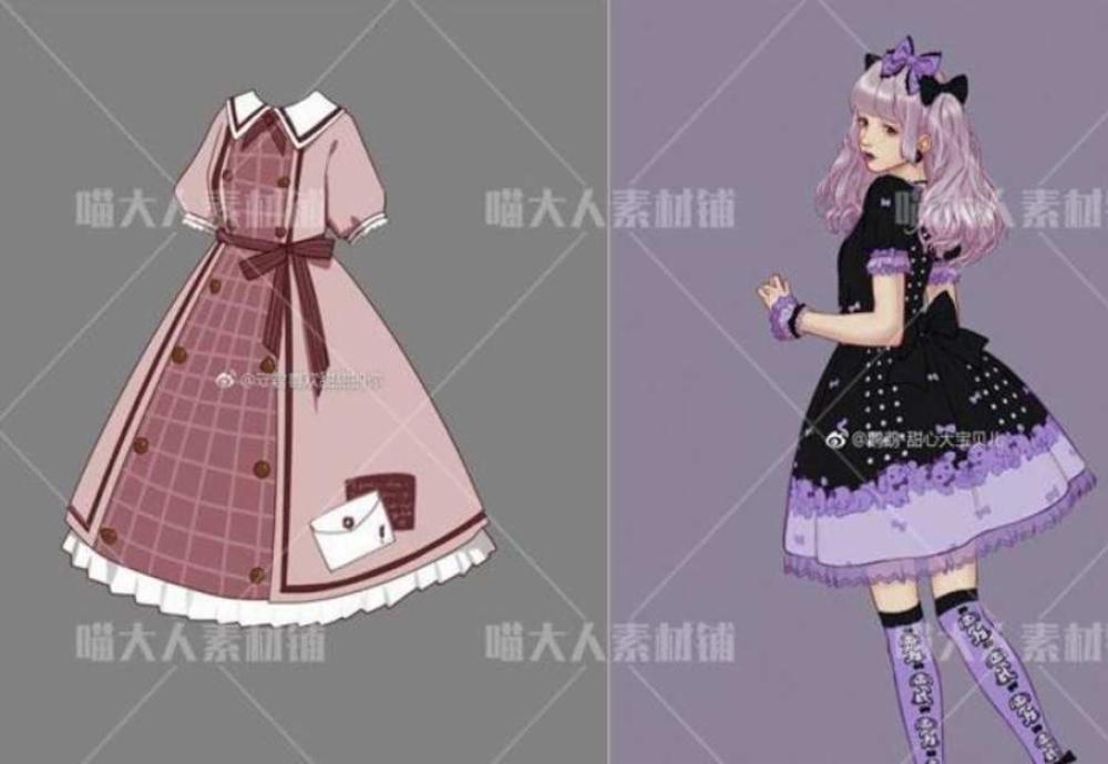 Lolita洛丽塔哥特宫廷公主风服装画集共1212张集合的图片