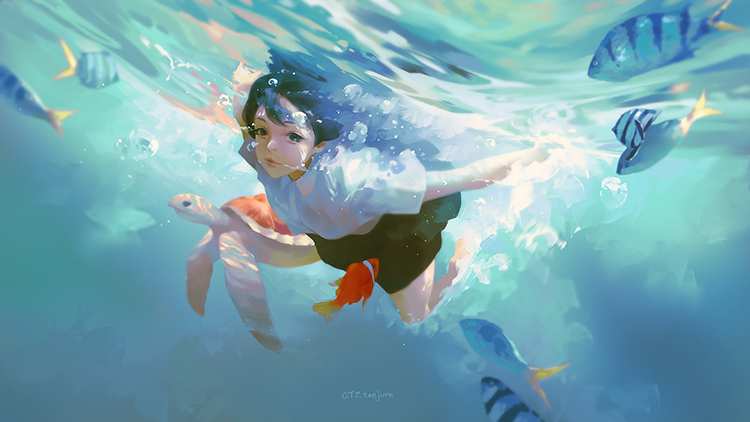 画师GTZ taejune高清绘画视频教程 附带作品集笔刷预设等资源