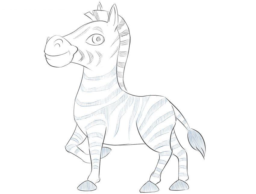 卡通斑马画